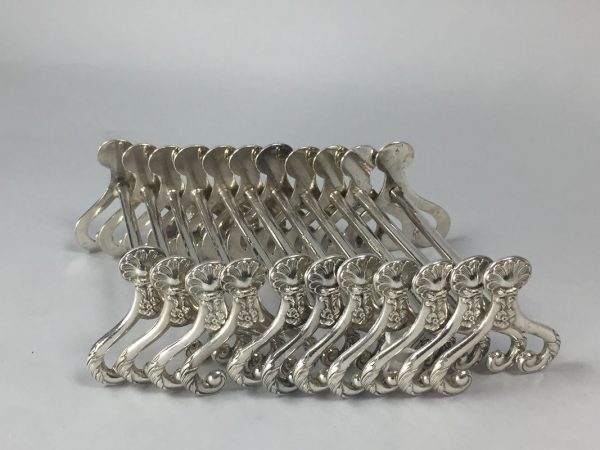 12 porte-couteaux décor coquillage