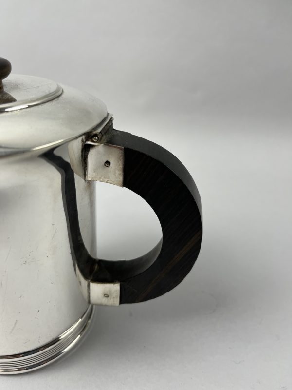 Service à café 5 pièces en métal argenté modèle art déco année 1930 ERCUIS – Image 7