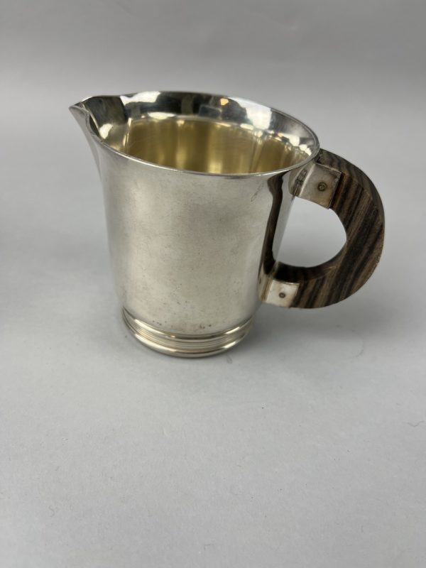 Service à café 5 pièces en métal argenté modèle art déco année 1930 ERCUIS – Image 10