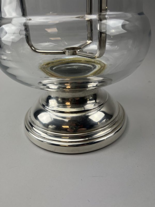 Seau à champagne forme Médicis en verre et métal argenté – Image 2