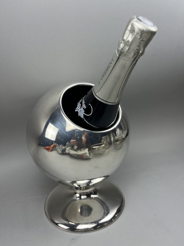 Seau à champagne métal argenté style vintage