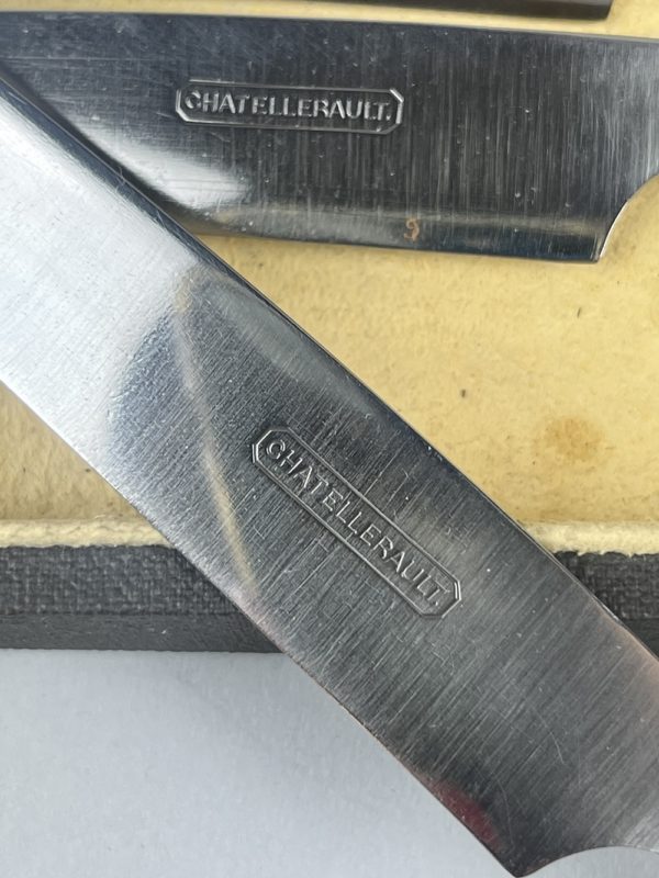12 Couteaux de table manche ébène virole argent – Image 5