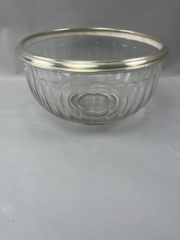 Saladier en cristal et argent décor Harcourt – Image 4