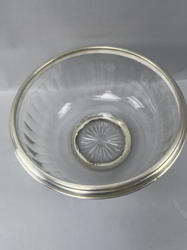 Saladier en cristal et argent décor Harcourt – Image 2