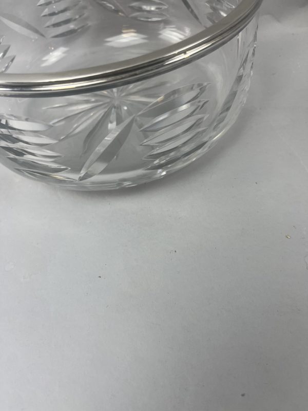 Saladier en verre cerclée argent – Image 4