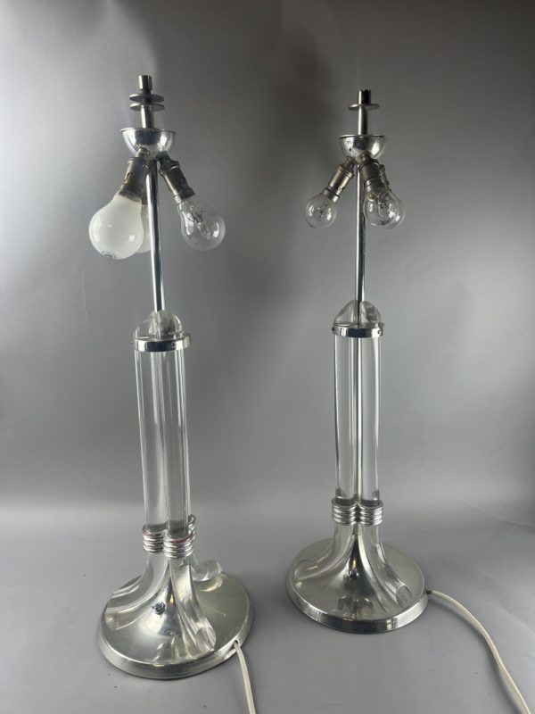 Paire de lampes style art déco dans le gout de Jacques ADNET – Image 3
